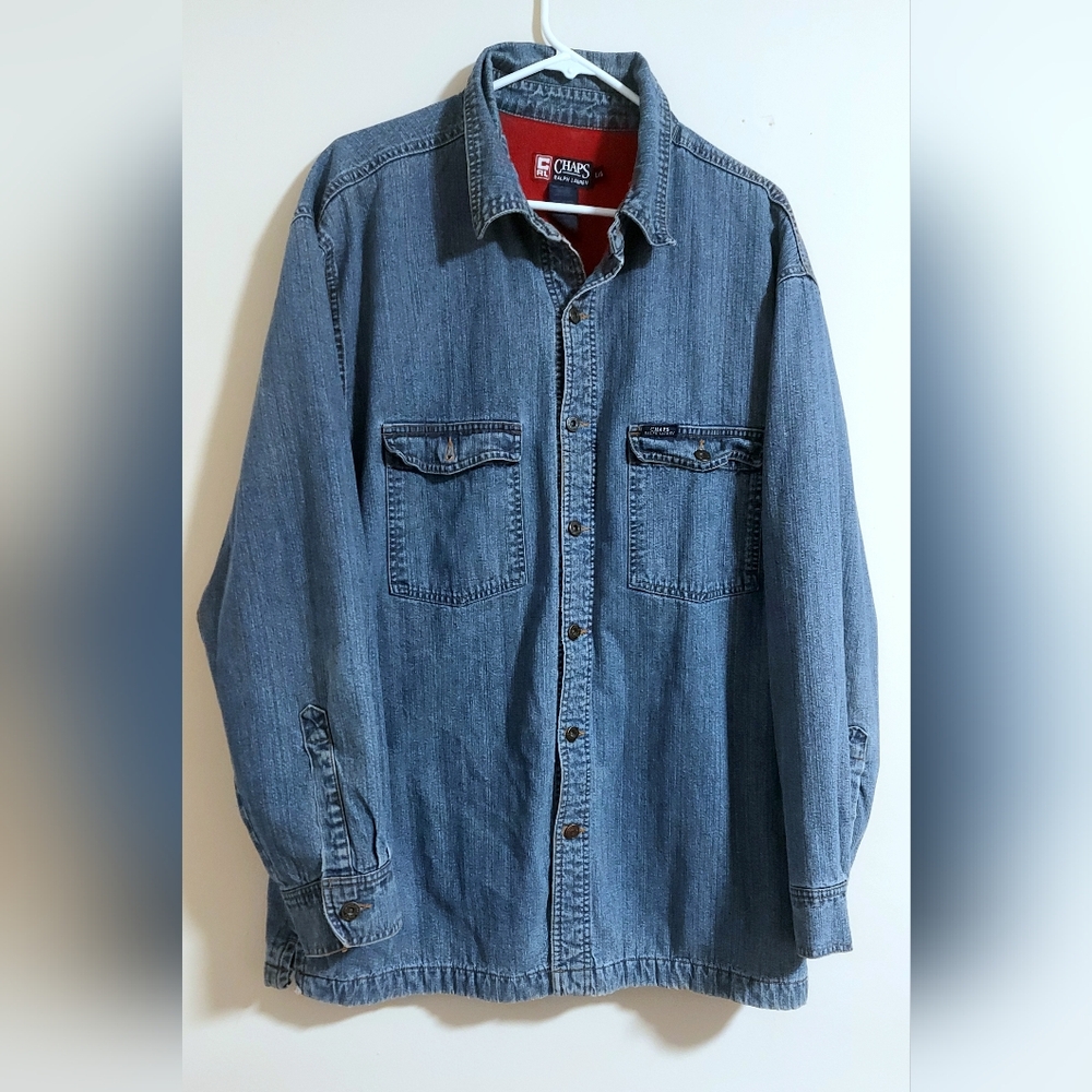 Vintage Chaps Ralph Lauren Denium Jacket | Fleece Lined | Size L